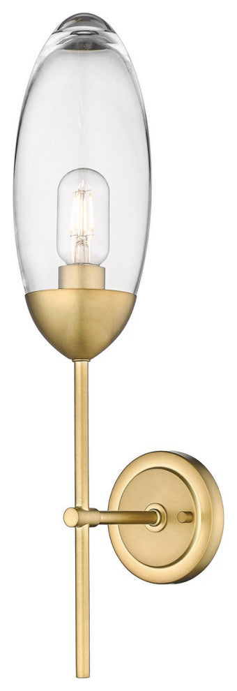 Arden 1-Light Wall Sconce, Rubbed Brass