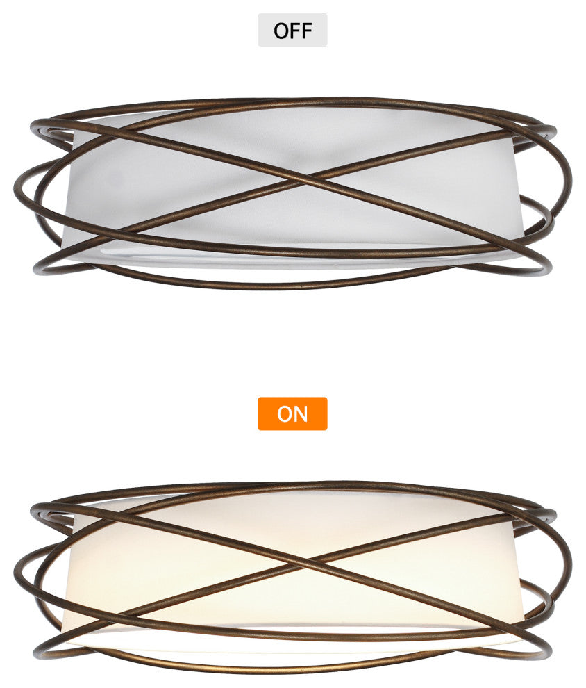 19.6 in. LED Flush-Mount Ceiling Lighting With Shade