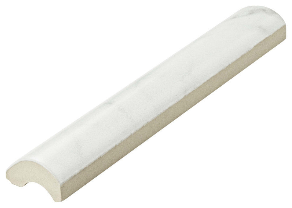 Classico Carrara Matte Pencil Bullnose Ceramic Wall Trim