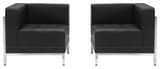 HERCULES Imagination Series Black LeatherSoft 2 Piece Corner Chair Set