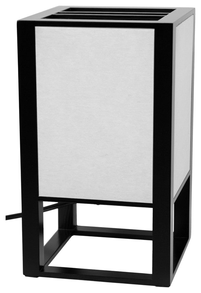 Washitsu Japanese Table Lamp, Black