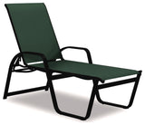 Aruba II 4-Position High Bed Chaise, Textured Black, Forest Green