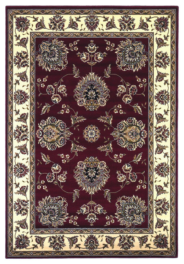 Cambridge 7340 Red, Ivory Floral Mahal, 3'3"x4'11"