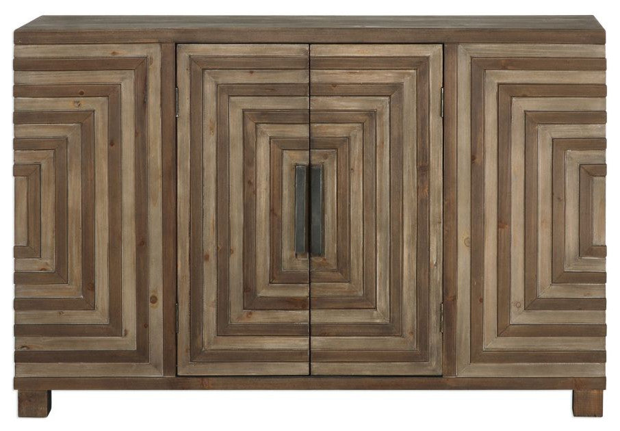 Uttermost Layton Geometric Console Cabinet