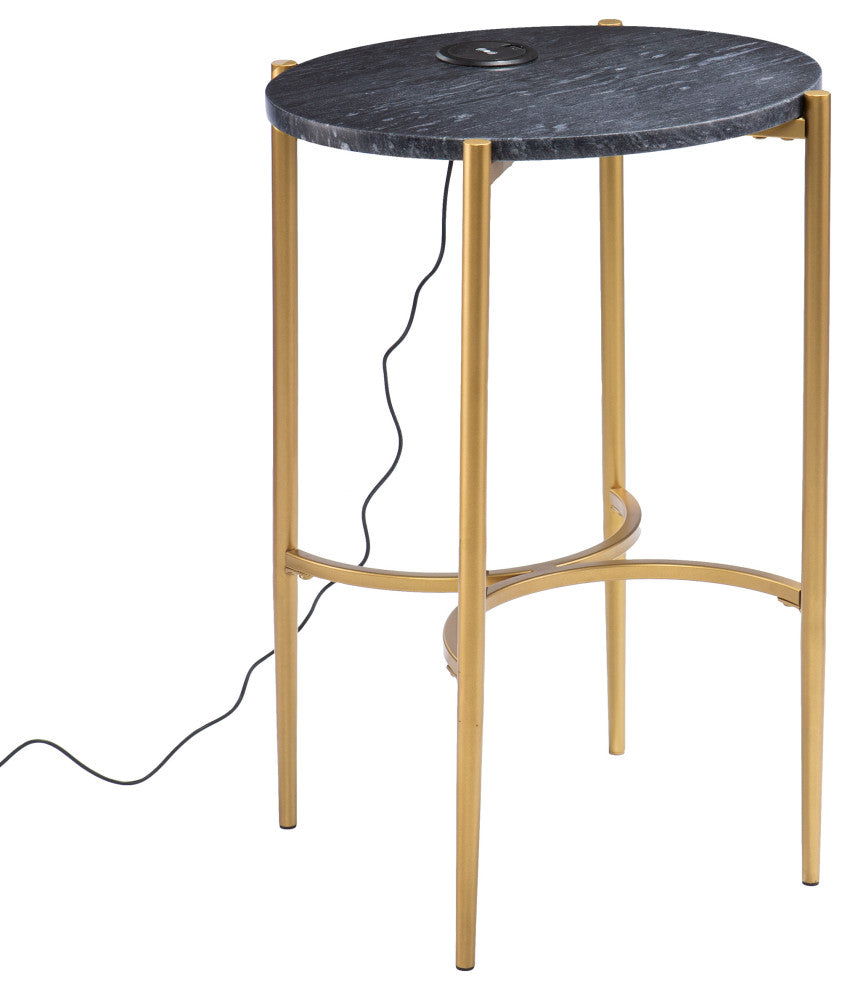 Clarvin Side Table With Wireless Charging Station