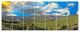 Moselle River Loop in Trittenheim, Landscape Canvas Art Print, 83"x32", 7 Panels