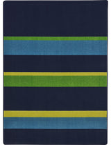 Kid Essentials Rug, Straight and Narrow, Navy, 7'8"x10'9"