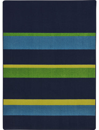 Kid Essentials Rug, Straight and Narrow, Navy, 7'8"x10'9"