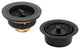 CO2155S Combo 3.5" Wing Nut Twist Style Large Kitchen Sink, Matte Black