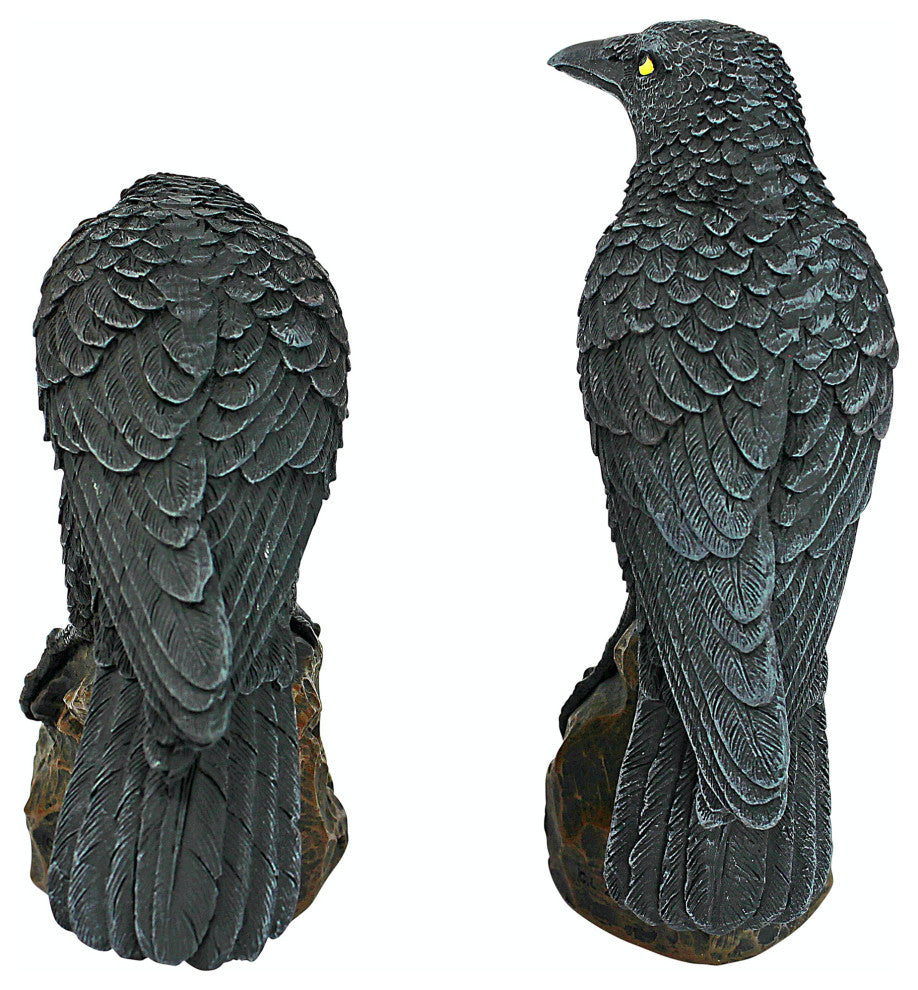 Mystic Night Raven Statues, Set of 2