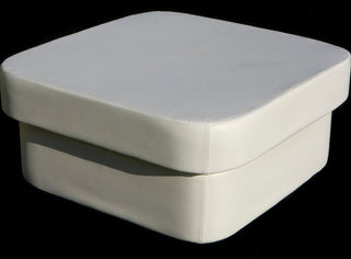 Stand Square Outdoor Ottoman, Silver Pixel