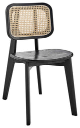 Habitat Wood Dining Side Chair, Black