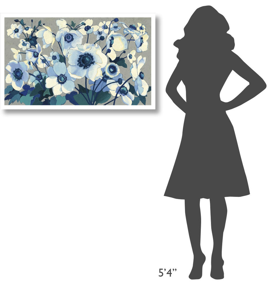 "Anemones Japonaises I" Digital Paper Print by Shirley Novak, 38"x24"