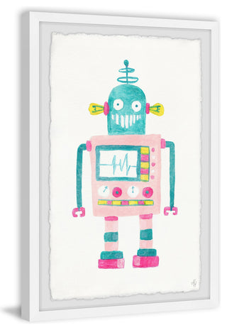 "Girly Robot" Framed Painting Print, 20"x30"