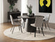 Lander Modern Mid Century Black Oak Round Dining Table