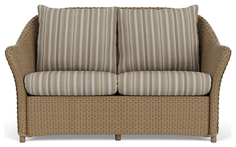 Lloyd Flanders Weekend Retreat Loveseat, Fawn, Purveyor Pewter