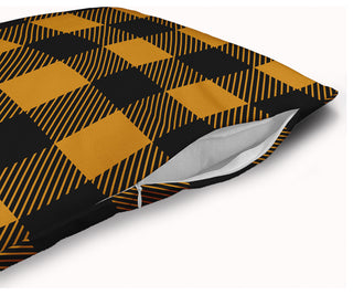 Buffalo Plaid Accent Pillow With Removable Insert, Yellow, 26"x26"