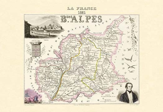 Bses Alpes- Gallery Wrapped Canvas Art 28" x 42"