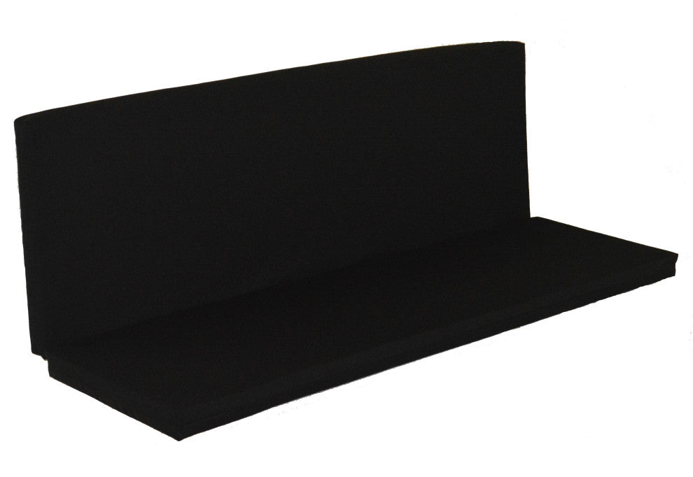 Full Bench Cushion, Black, 4 Foot