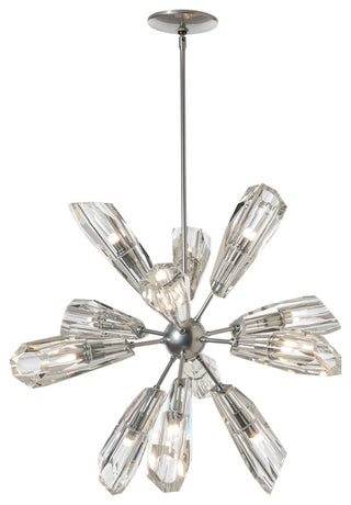 Luma 12-Light Starburst Pendant - Sterling - Crystal