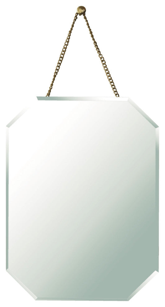 Octagonal Beveled Hanging Mirror