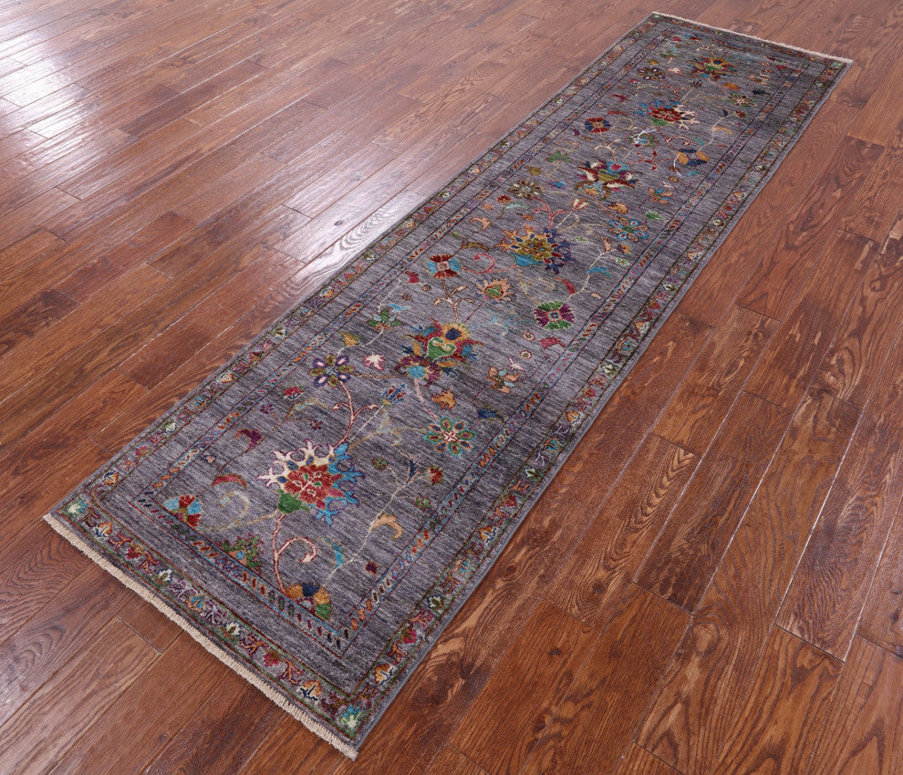 Runner Persian Tabriz Hand Knotted Wool Rug 2' 8" X 9' 10" Q9648