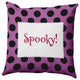 Halloween Spooky Dots Accent Pillow, Orchid, 18"x18"