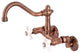 Kingston Brass KS322XPX-P Vintage 6" Adjustable Center Wall Mount Kitchen Faucet