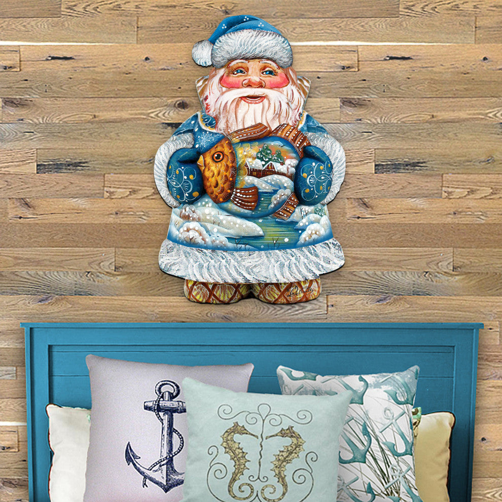 Gold Fish Santa Door Hanger