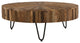 Benzara BM286506 Coffee Table, Reclaimed Wood, Hairpin Legs, Brown and Black