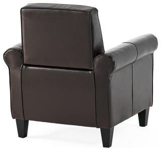 GDF Studio Barzini Leather Club Chair, Brown