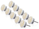 Mascot Hardware White Ceramic Knob with Yellow Geometric Pattern - Pack of 10