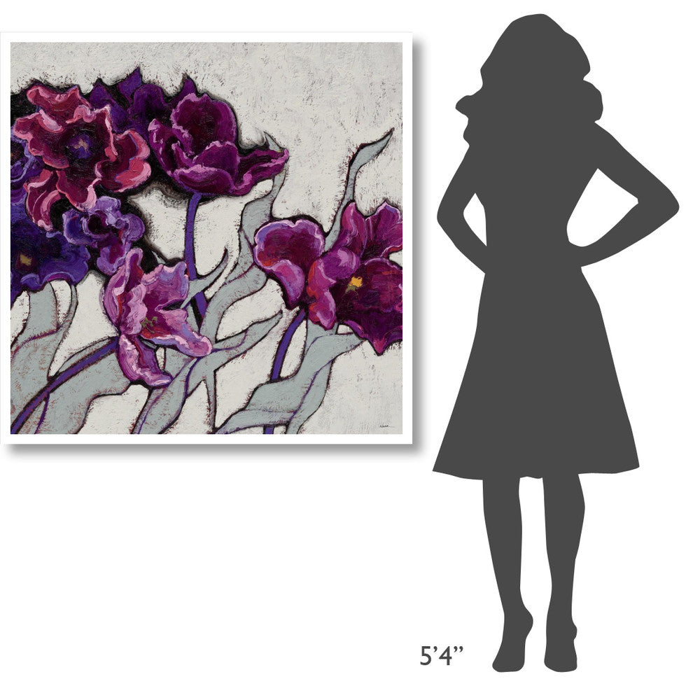 "Ruffled Tulips" Digital Paper Print by Shirley Novak, 42"x42"