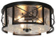 LNC 3-lights Farmhouse and Matte Black LED Flush Mount Ceiling light, 13-in