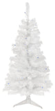 White Flat-Round Tips Wrapped Christmas Tree, Lights, Blue
