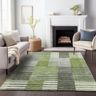 Premium Machine Washable Mayfield AMF687 Green 5' x 7'6" Rug