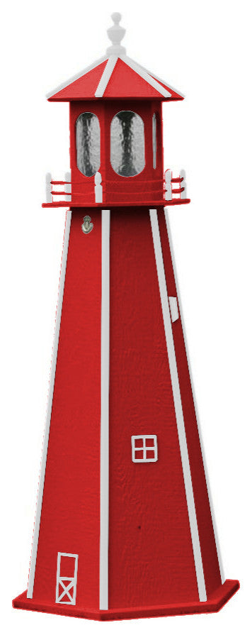 Standard Lighthouse, Stauffer Red & White, 5 Foot, Revolving Beacon Light