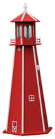 Standard Lighthouse, Stauffer Red & White, 5 Foot, Revolving Beacon Light
