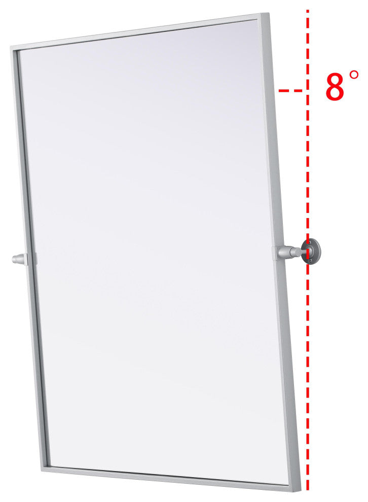Home Living 30x36 Pivot Mirror, Silver