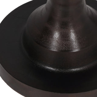 Joni Modern Handcrafted Aluminum Round Dining Table, Raw Bronze