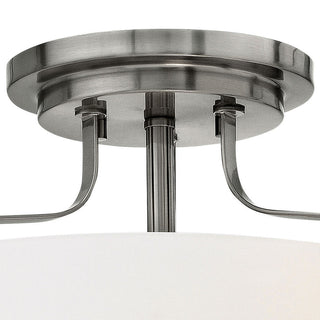 Hinkley Harper 14.5" Semi-Flush Ceiling Light, Brushed Nickel