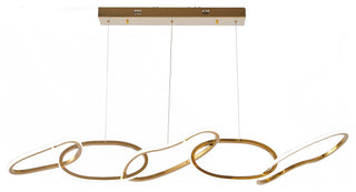 Gold LED loop chandelier
