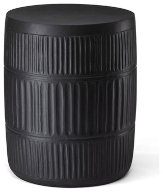 MGO Black Textured Garden Stool