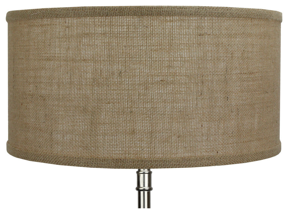 Fenchel Shades 14"x14"x7" Spider Attachment Drum Lamp Shade, Burlap Natura