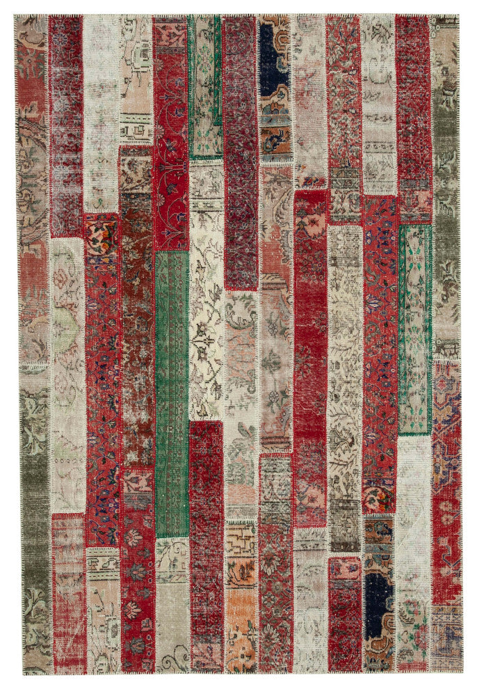 Rug N Carpet - Handmade Anatolian 6' 8" x 9' 10" Rustic Patchwork Area Rug