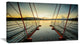 "Wooden Piers for Boats in Spain" Seashore Canvas Photo Print, 40"x20"