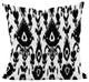 Ikat Decorative Pillow, Black, 26"x26"