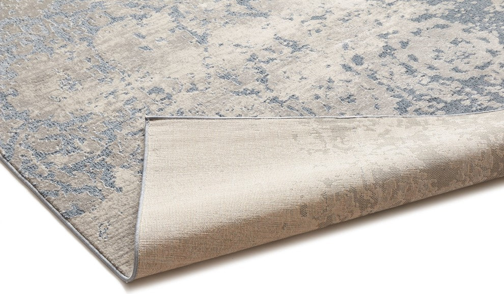 Well Woven Pearl Ora Blue Modern Distressed Oriental Soft Area Rug