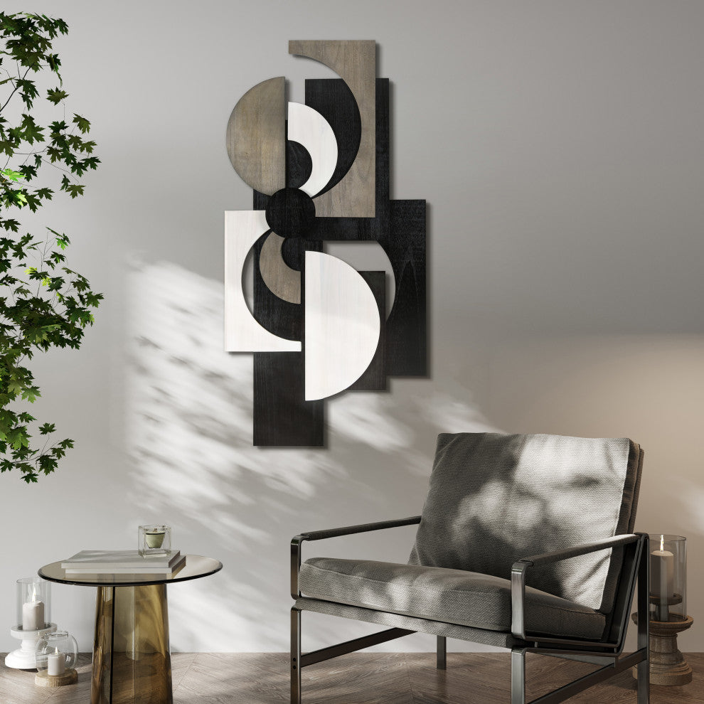 "Luminous Whisper and Dusk" Hand Made Solid Wood Abstracts