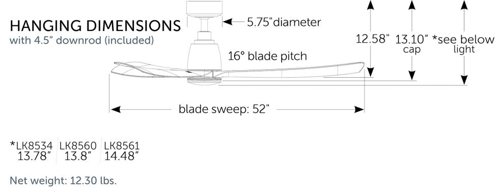 Fanimation FPD8534 Kute 52" 3 Blade Outdoor Ceiling Fan - Antique Graphite